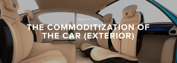 The Commoditization of the Car (Exterior)